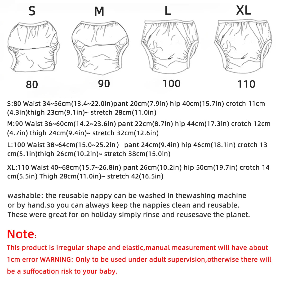8 Layer Waterproof Reusable Cotton Baby Training Pants Infant Shorts Underwear Cloths Baby Diaper Nappies Panties Nappy Changin