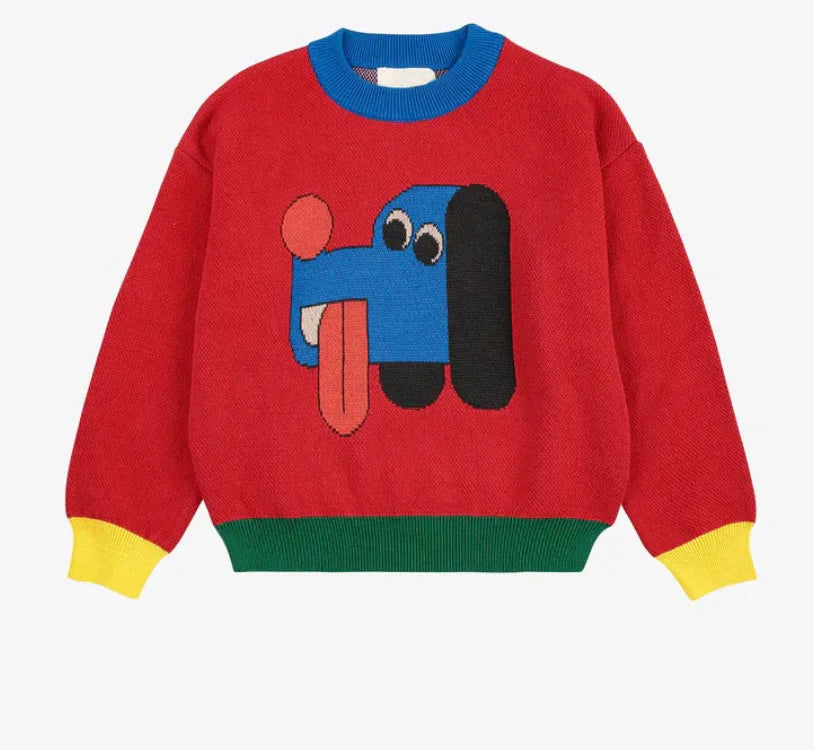 Children's Sweater 2025 Fall Autumn/Winter Girls' Cartoon Warm Cotton Color Block Pullover Vest Cardigan Boys' V-neck Knit