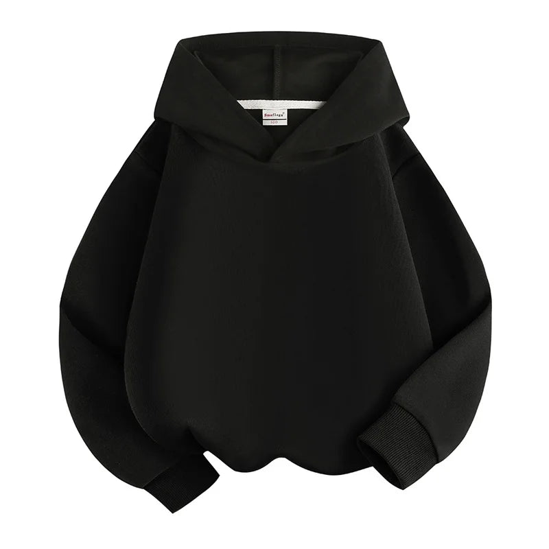 Children's Autumn Hoodies New Boys Girls Casual Hooded Sweatshirts Solid Color Jackets Teenager Fashion Spring Loose Sportswear
