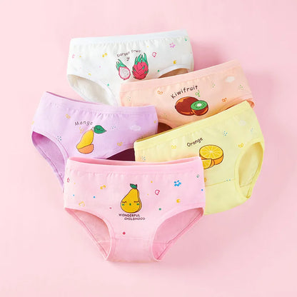 Girls Briefs Fine Cotton Underwear Cute Prints Panties Kids Breathable Soft Healthy Underpants Girls Boxer 4pcs/Lot Size 3-10T