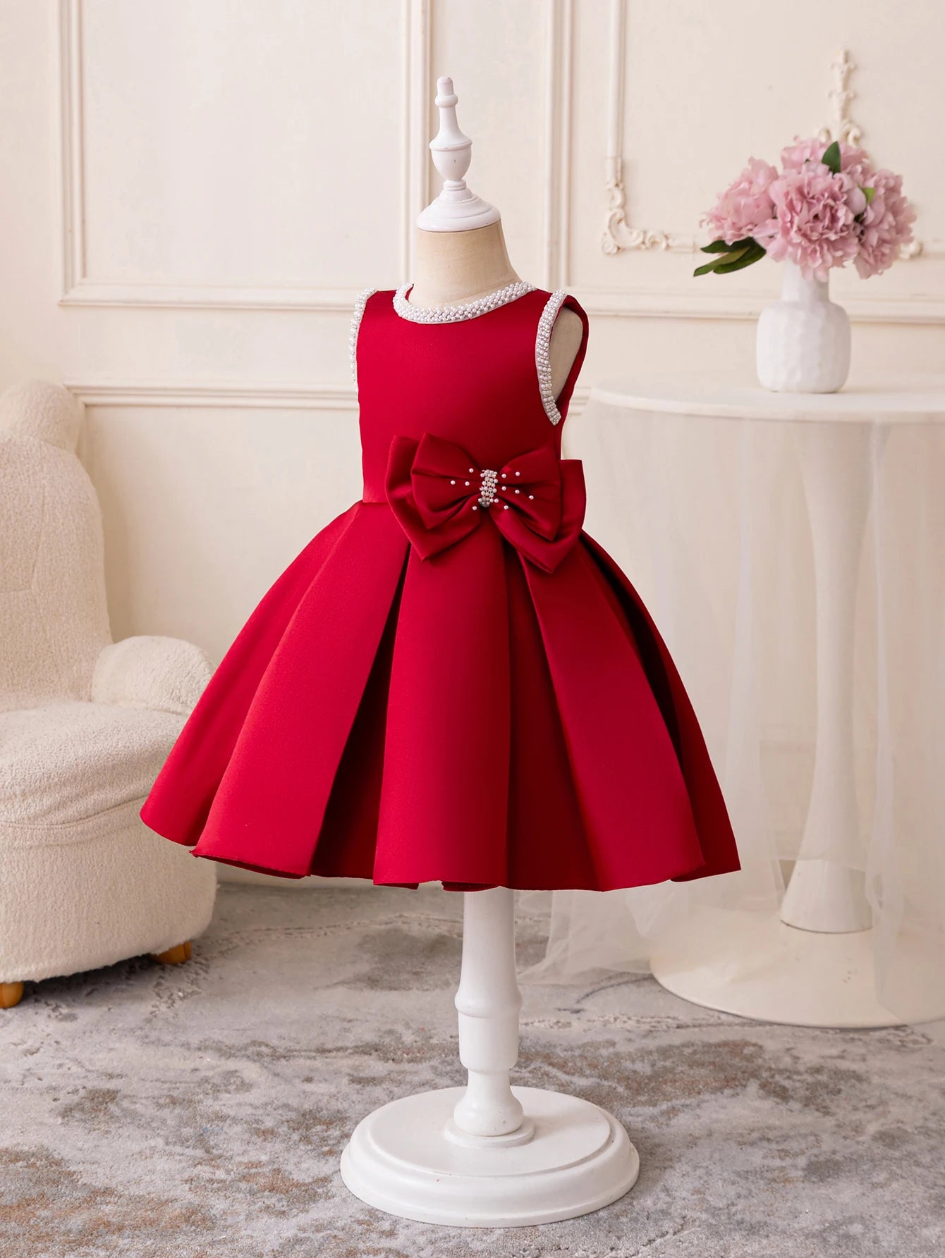 Girls Party Dresses Sleeveless Green Princess-style Dress Suitable for Wedding Flower Girl Birthday Party Evening Wear