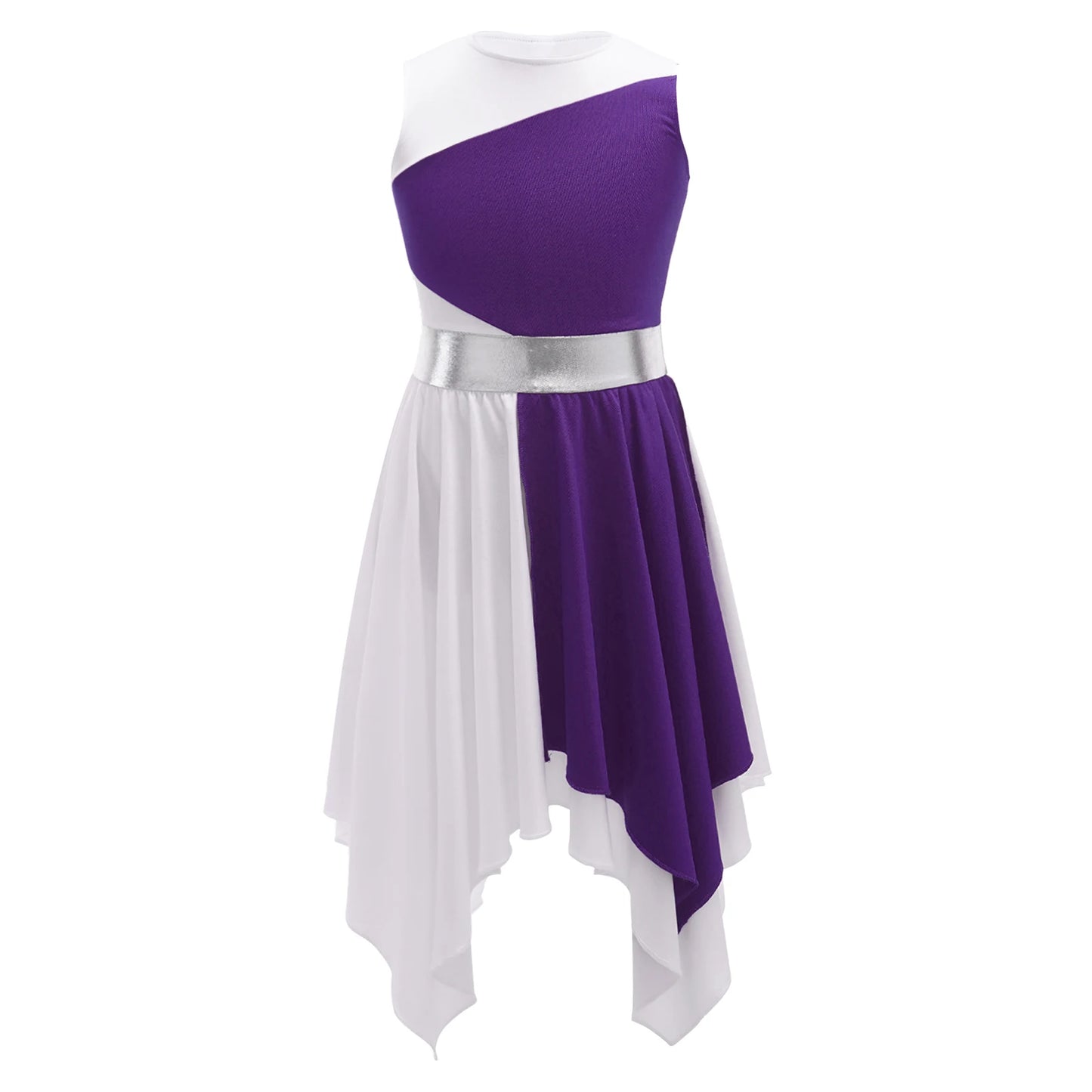 Girls Lyrical Dance Dress Kid Celebration of Spirit Church Dress Children Dancewear Stage Performance Wordhip Liturgical Costume