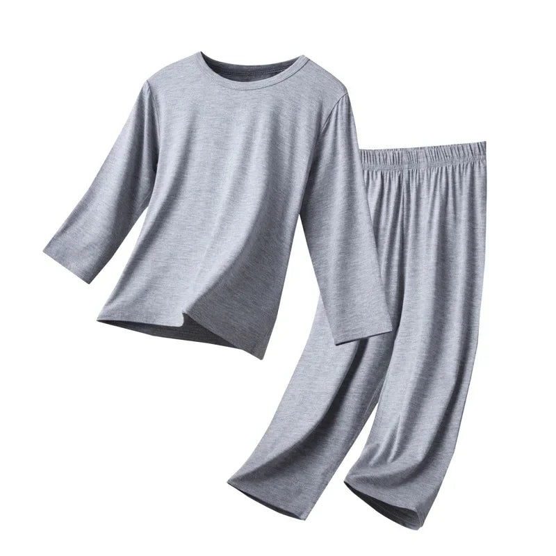 Kids Pajamas Set Loungewear Soft Cotton Children Boys Girls Baby Spring Autumn Long Sleeve Home Sleepwear Set 2-15Y ropa de niña