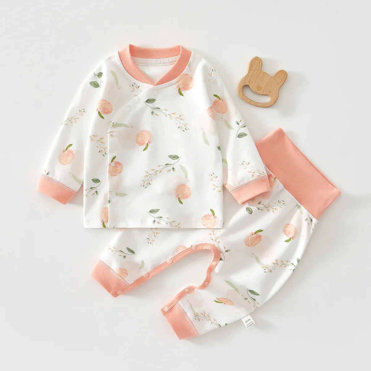 Baby Underwear Set Autumn and Winter Newborn Clothes Pure Cotton Bottom Split High Waist Men's and Women's Baby Clothes 2pce Set