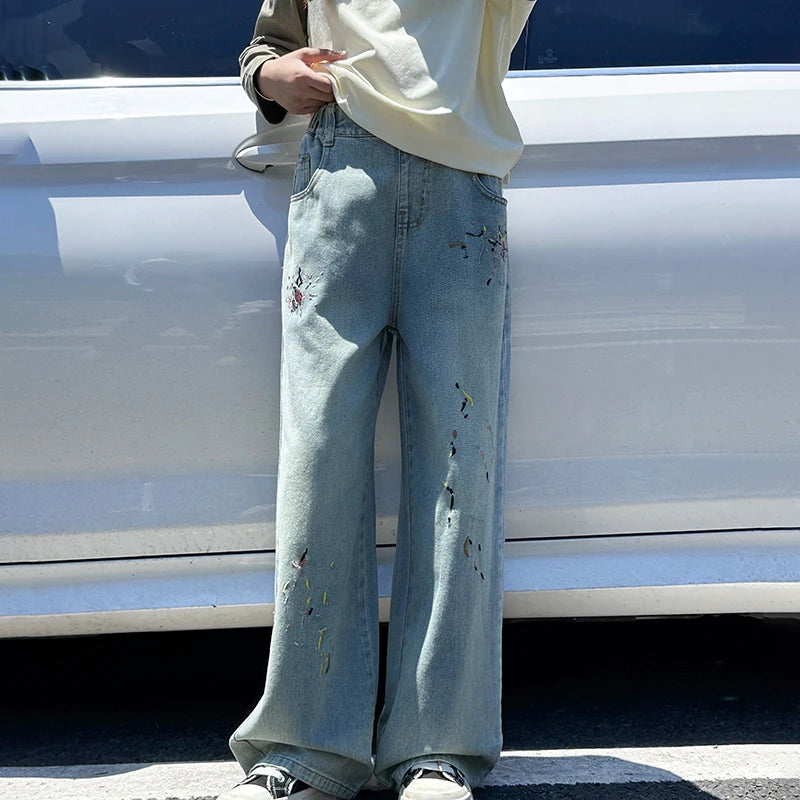 Girls' pants Korean style jeans spring outfit super huge and beautiful girls' casual pants with a trendy style for spring an