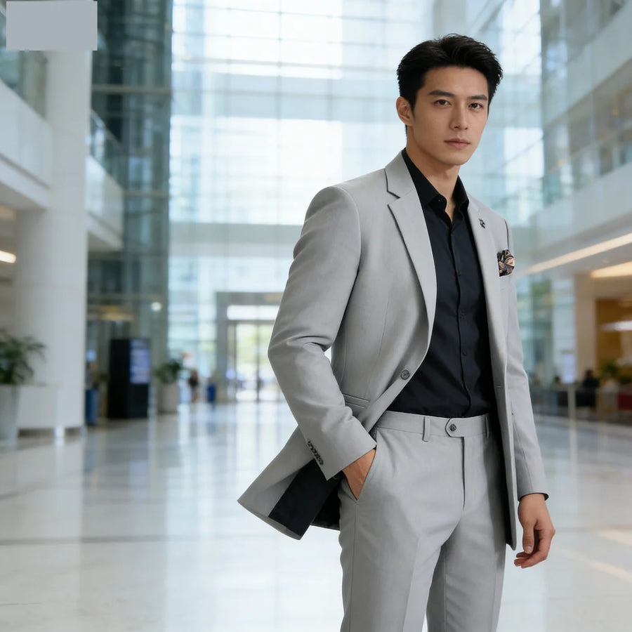 Men's  Two-Piece Suit plus Size Professional Business Wedding Formal High Quality Terno Solto Grande Peso Negócios Casamento