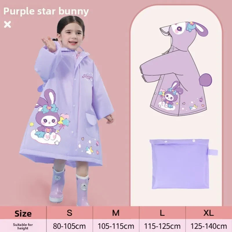 Cartoon raincoats, girls' and boys' raincoats