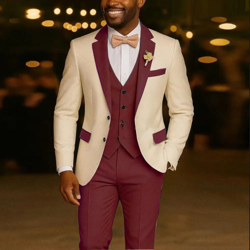 Men's Suit Costumes 3 Pieces Blazer Light Green Vest Pants Wedding Tuxedos Formal Male Suit for Wedding Groomsmen Prom