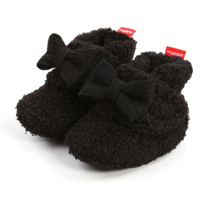 Baby Booties for Boys Girls with Soft Lining Non Slip Gripper Newborn Infant Slipper Socks Toddler First Walker Crib Shoes 0-18