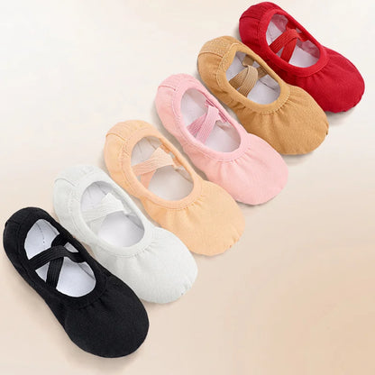 Ballet Shoes Canvas for Girls Kid Dance Slippers Split Sole Gymnastics Yoga Dancing Shoes for Kids Ballerina Ballet Flat Shoes