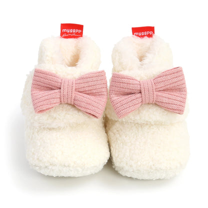 Baby Booties for Boys Girls with Soft Lining Non Slip Gripper Newborn Infant Slipper Socks Toddler First Walker Crib Shoes 0-18