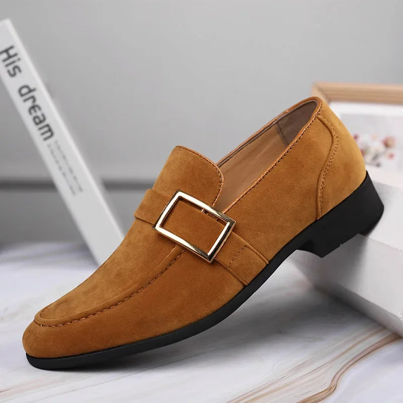 Casual Leather Shoes for Men Luxury Suede Men's Dress Shoes Designer Formal Party Wedding Shoes Work Social Business Men Loafers