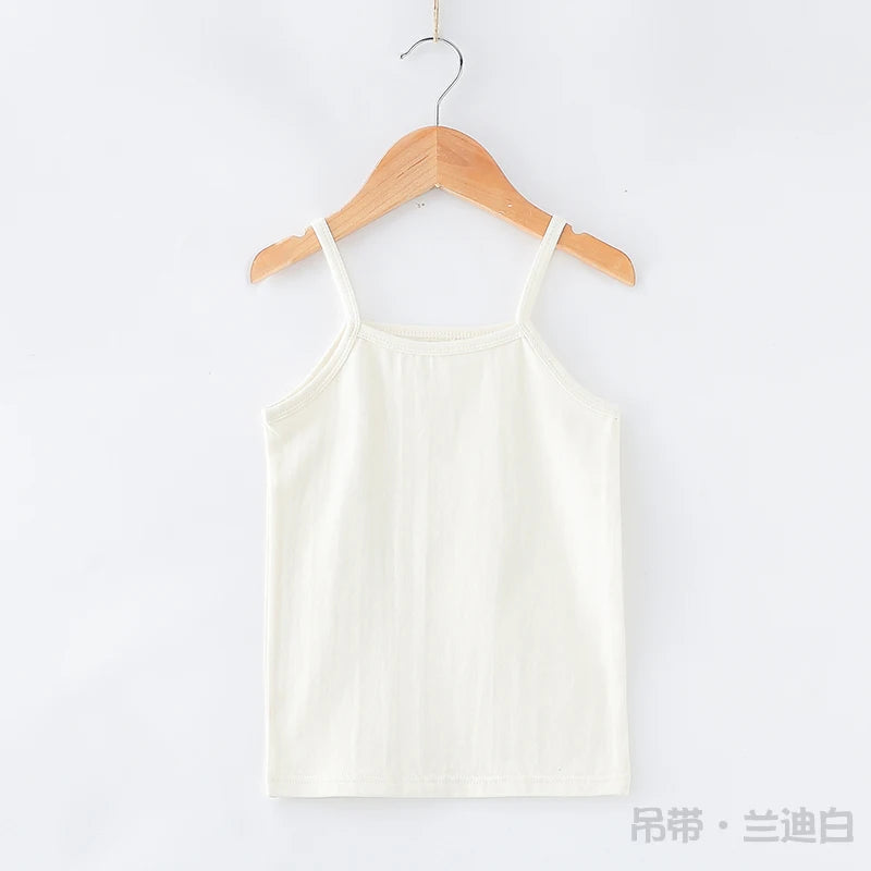 Girls Vest Underwear 1 2 3 4 5 6 7 8 9 Years Summer Little Girl Tank Tops White Soft Cotton Kids Camisole Baby Girl 12 18 Months