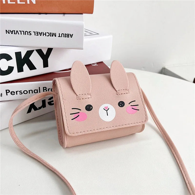 Children's Accessories Small Shoulder Bag Cute Rabbit BabyGirls Small Crossbody Bags Cartoon Kids Boys Mini Coin Purse Handbags