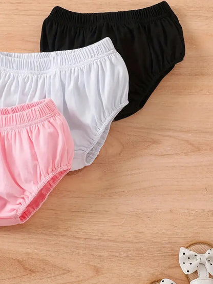 Newborn Baby Diaper Cover Casual Kids Short Pants Plain Color Cotton Toddler Boys Girls Breathable Bloomers Briefs Underwear