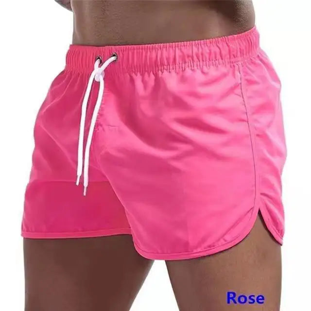 Summer Men's Swimwear Bear Printed Shorts Brand Beachwear Sexy Swim Trunks Men Swimsuit Low Waist Breathable Beach Surfing