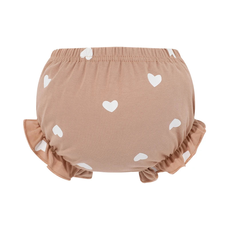 4-Pack Cloud-Like 100% Cotton Baby Underwear, Cute Ruffled Bloomers Infant Bread Pants