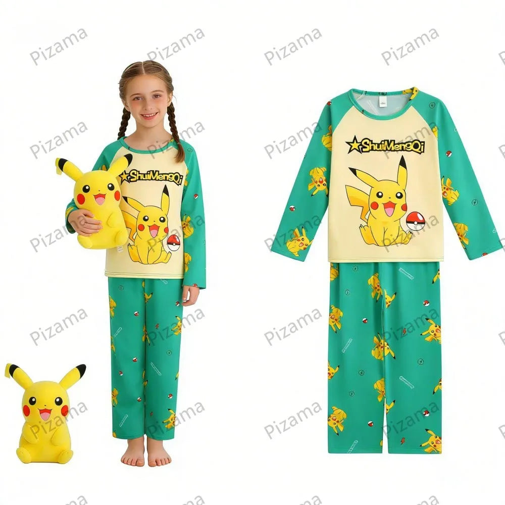 Boys Pajamas Sets Toddlers Girl Fashion Clothes Suits Girls Clothes Pajamas Unisex Kids Clothing Sets Pikachu Children Pyjamas