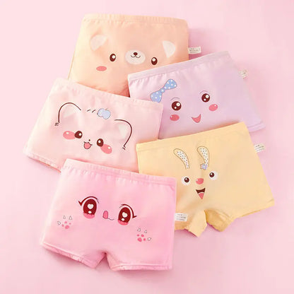 Girls Briefs Fine Cotton Underwear Cute Prints Panties Kids Breathable Soft Healthy Underpants Girls Boxer 4pcs/Lot Size 3-10T