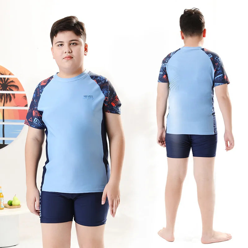 Children's Oversized Swimsuit Set, Beach Pants for Teenagers and Kids, Overweight and Enlarged Boys' Swimwear, Summer Beach Pant