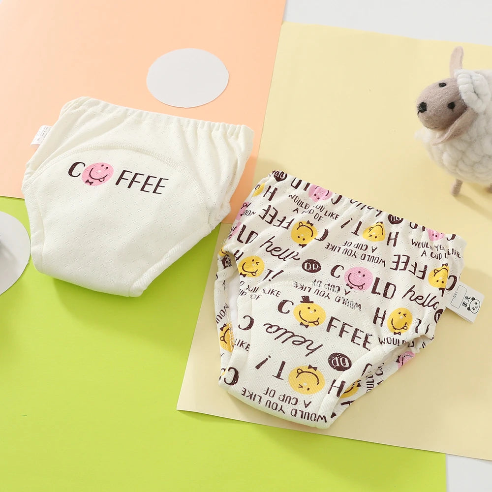 10 Pcs Reusable Baby Training Pants Washable Kids Cloth Diaper Nappies Changing Underwear Infant Toddler Potty Training Panties