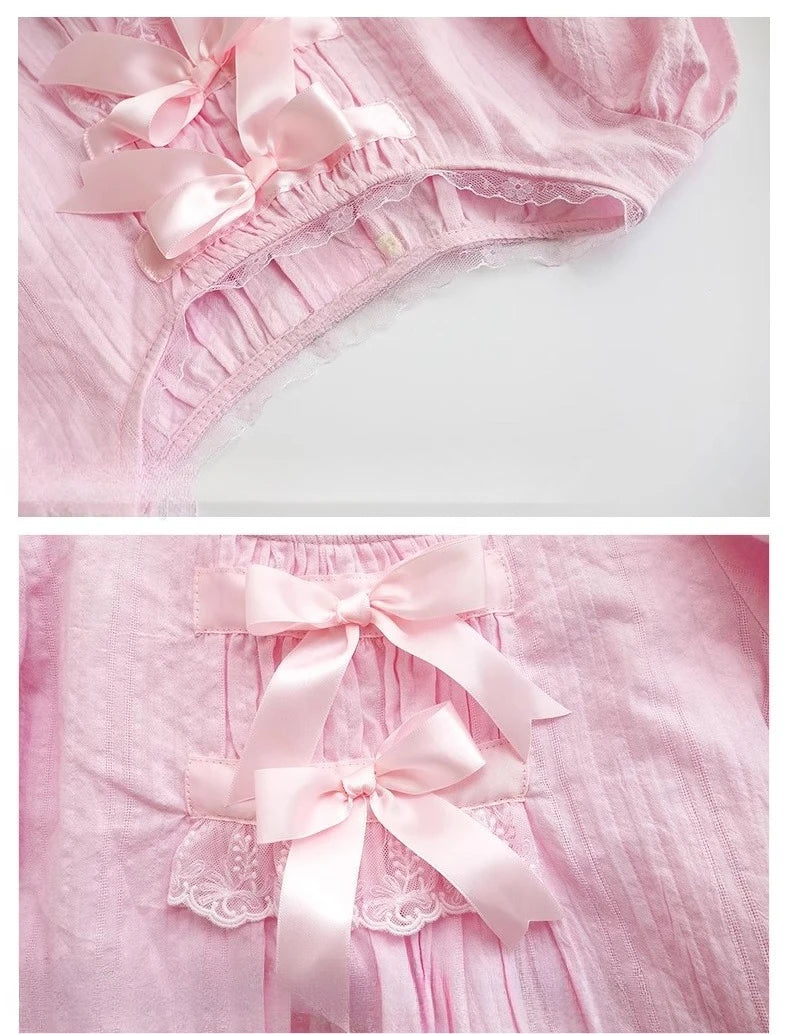 Girls Cotton Pajama Set Long Sleeve Kids Sleepwear Loungewear Comfy Home Clothes Basic Solid Color 2 Piece Outfit Summer Wear