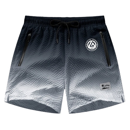 Men's Casual Printed Swim Trunks For Beach Swimming Surfing Beach Wear Summer Outdoor Fitness Training With Zippered Pockets