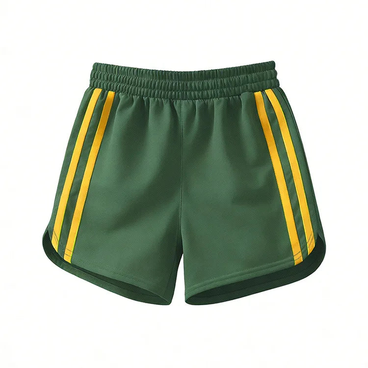 Summer Men's Beach Pants Worn As Outerwear With Large Size Drawstring And Youth-style Mesh Quick-drying Three-piece Pants