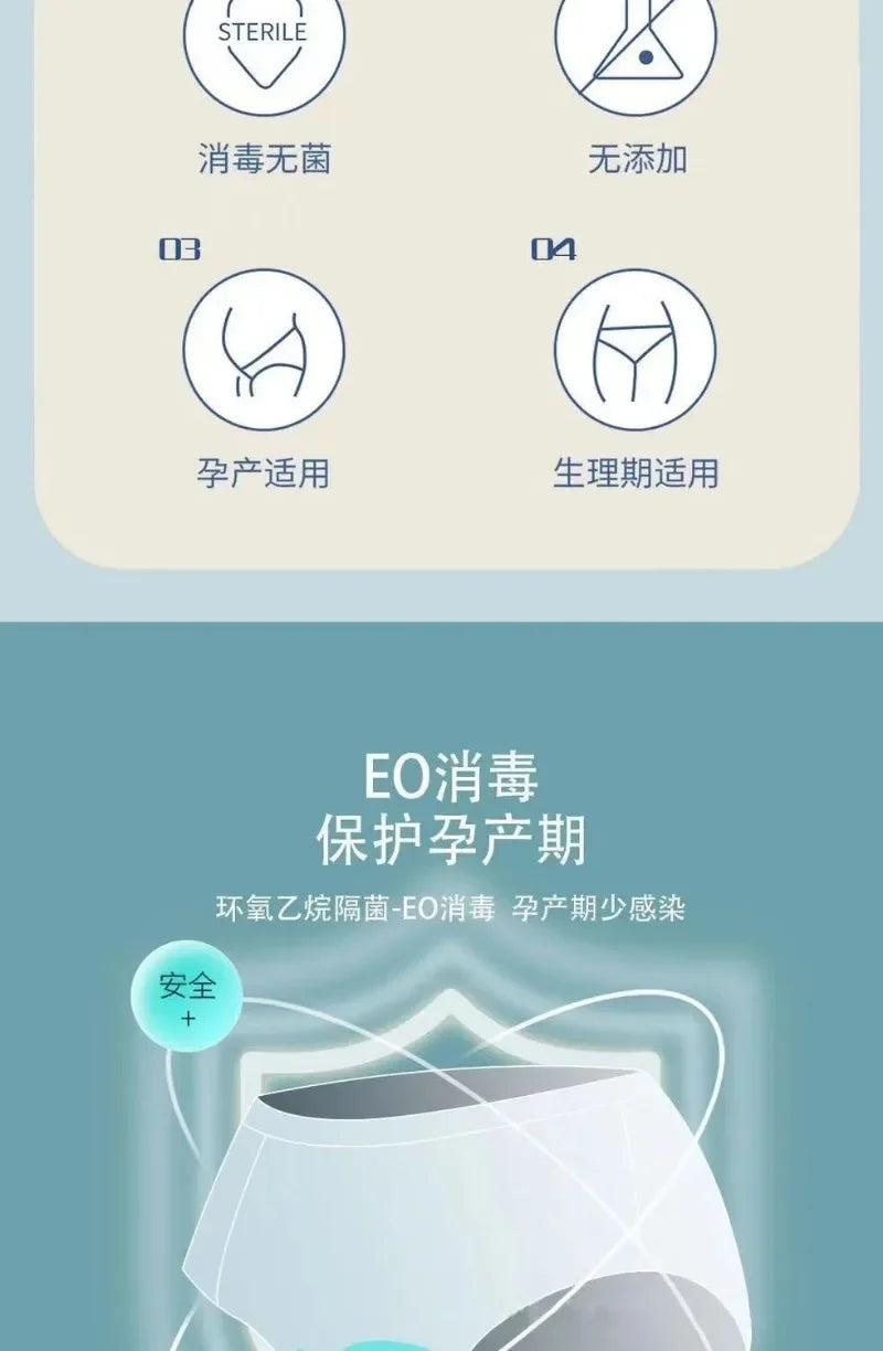 Disposable Sterile Underwear for Women Waiting for Childbirth After Confinement, Large Size Free Wash Travel Necessities