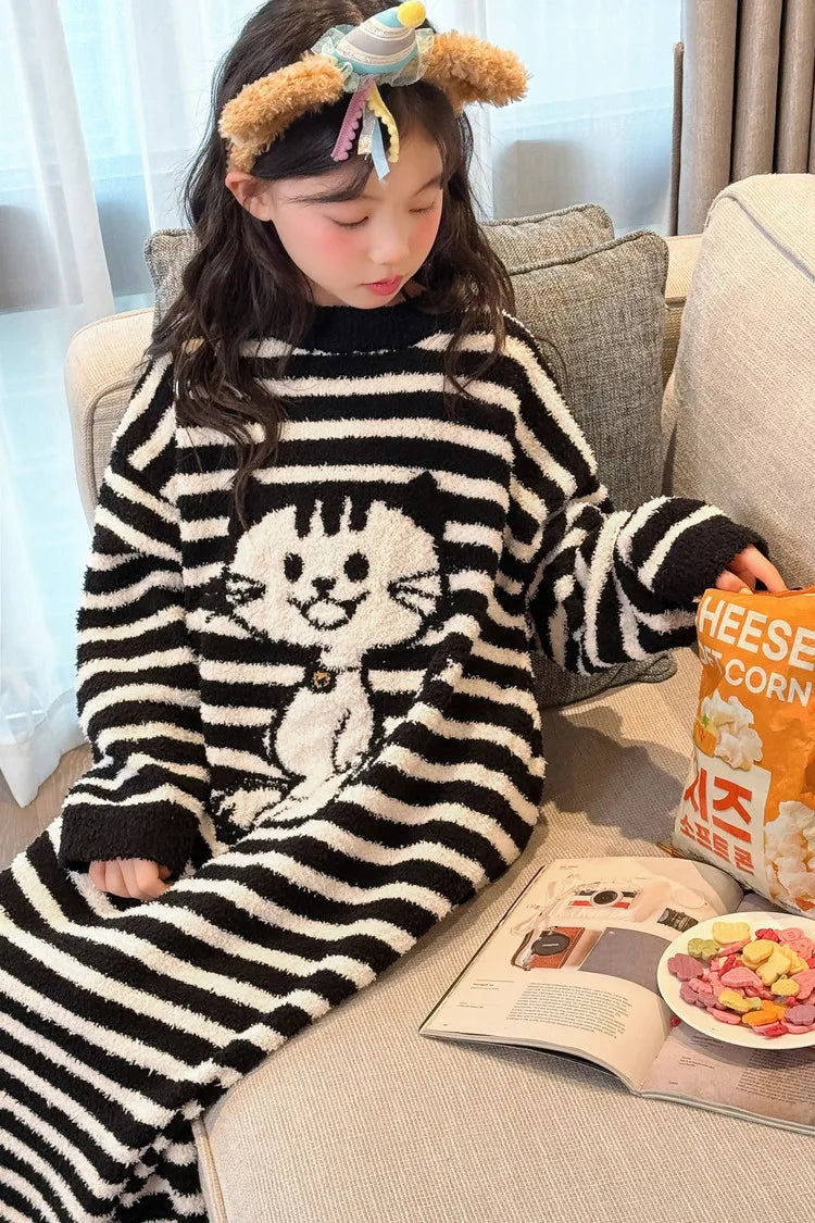 Girls Pajamas 2025 New Children's Nightgown Children's Autumn and Winter Loungewear