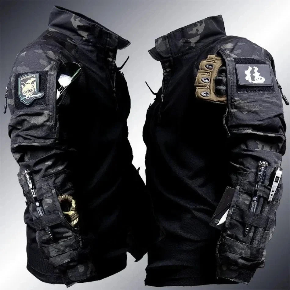 Outdoor Combat Tactical Suits Wear Resistant T-Shirt + Cargo Pants Men Clothes Shirts Airsoft Paintball Hunting Clothes