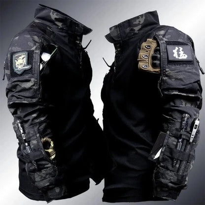 Outdoor Combat Tactical Suits Wear Resistant T-Shirt + Cargo Pants Men Clothes Shirts Airsoft Paintball Hunting Clothes