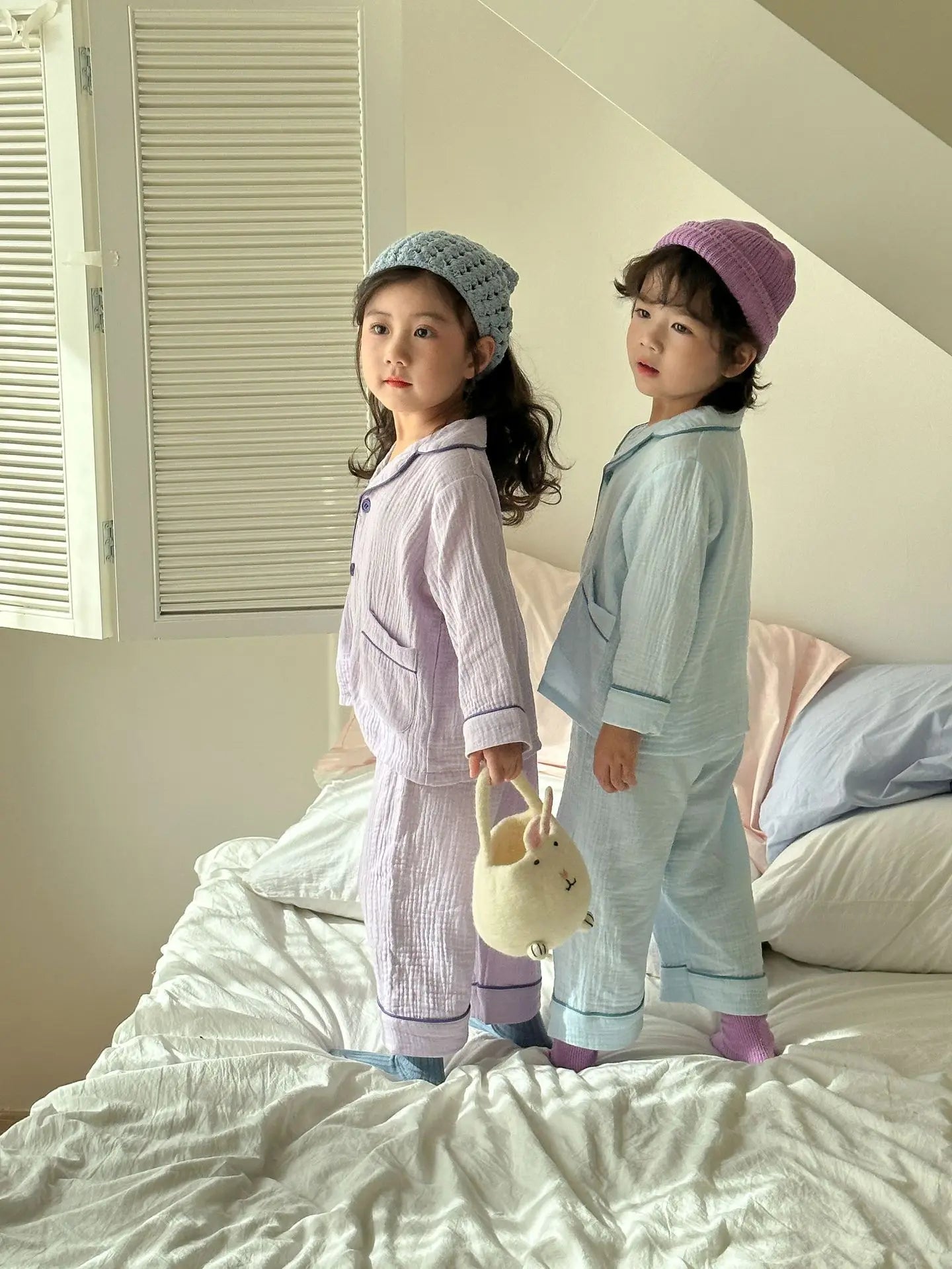 2PCS Children Pajamas Set 2025 New Spring Autumn Girls Long Sleeved Sleepwear Suit Boy Cotton Loungewear 1-8y Baby Kids Homewear