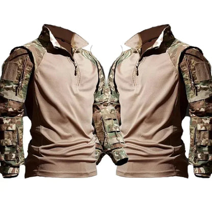 Outdoor Combat Tactical Suits Wear Resistant T-Shirt + Cargo Pants Men Clothes Shirts Airsoft Paintball Hunting Clothes