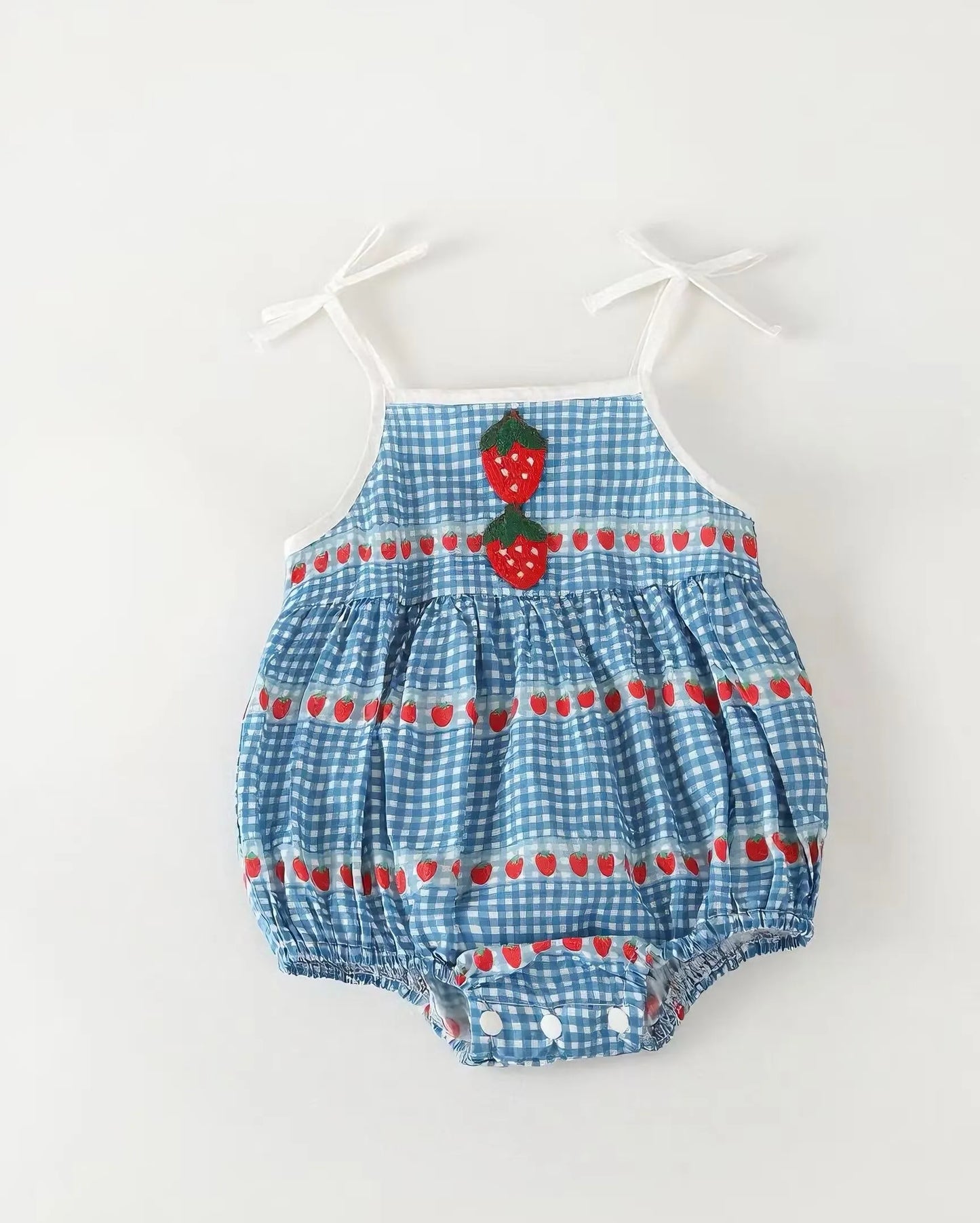 Infant Baby Girl Strawberry  Vests Bodysuit Summer  Sleeveless Rompers  Princess Style Cute Outfits baby clothes 100% cotton