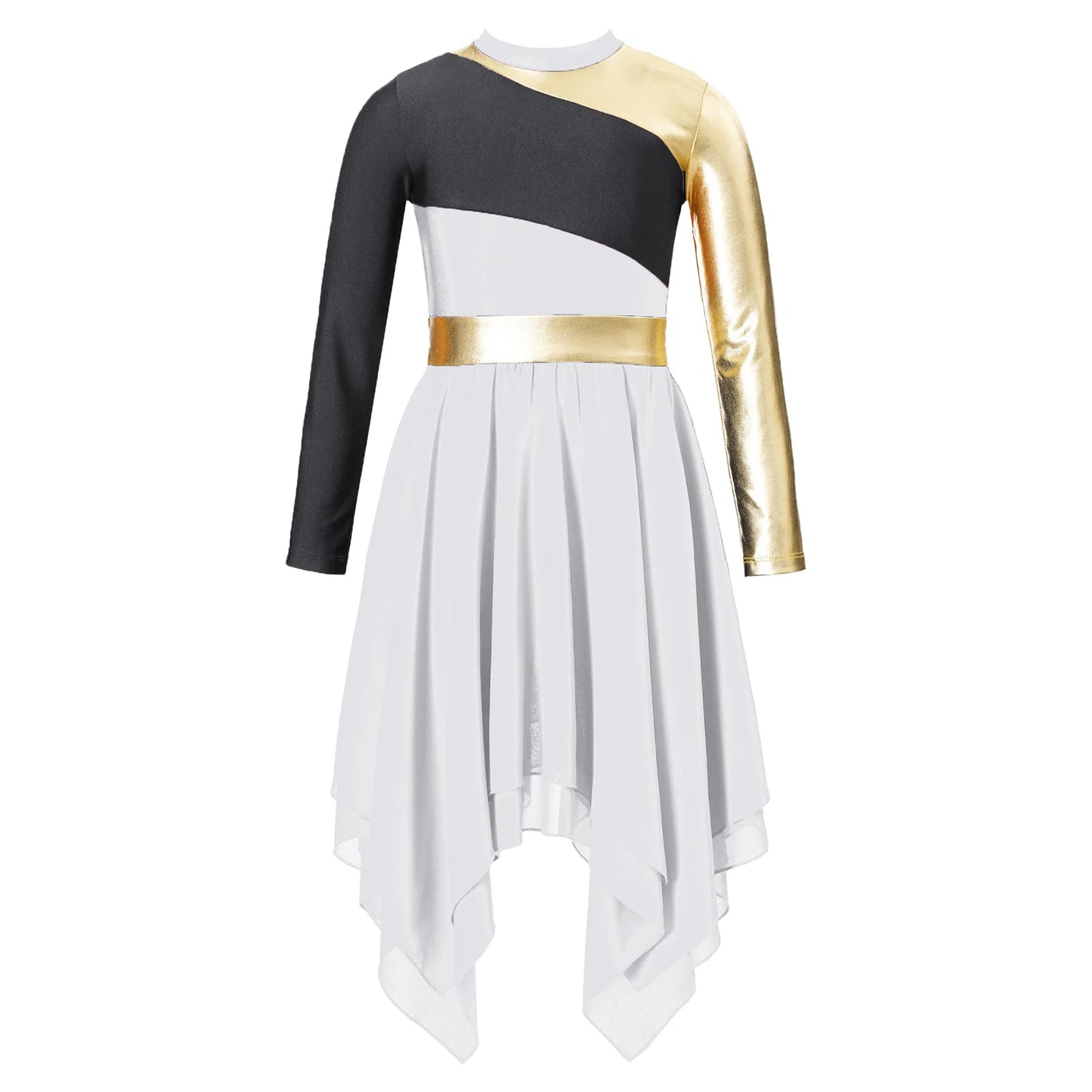 Girls Lyrical Dance Dress Kid Celebration of Spirit Church Dress Children Dancewear Stage Performance Wordhip Liturgical Costume
