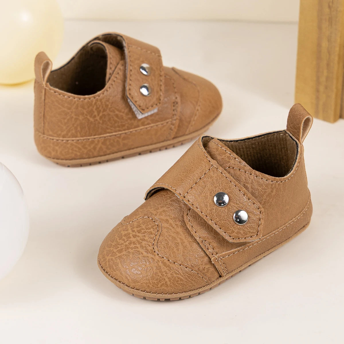 Baby Boys Girls Shoes Fashion T-strap Spring Autumn Retro Leather Casual Walking Shoes Rubber Soft Anti-slip Sole First Walkers