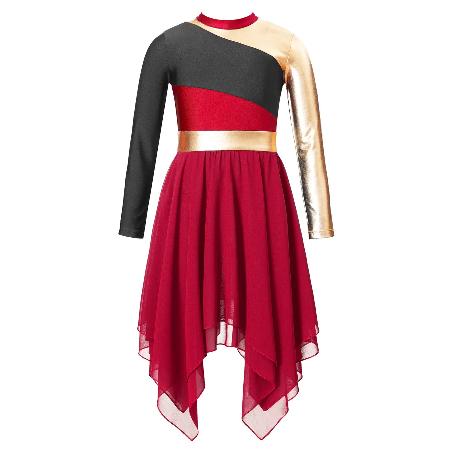 Girls Lyrical Dance Dress Kid Celebration of Spirit Church Dress Children Dancewear Stage Performance Wordhip Liturgical Costume