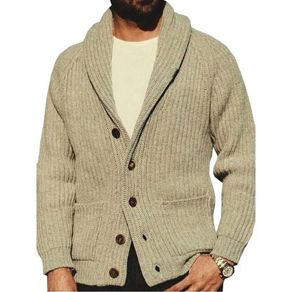 New Fashion Men Streetwear Cardigans Sweatercoats Autumn Man Outwear Casual Cardigans Retro Jacquard Sleeve Knitted Sweaters 3XL