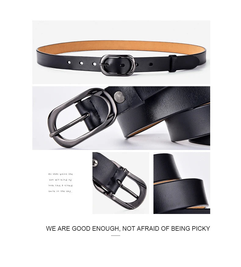 Alloy women Belts New style luxury for Genuine Leather Fashion Pin Buckle Jeans Decorative Ladies Retro Decorative