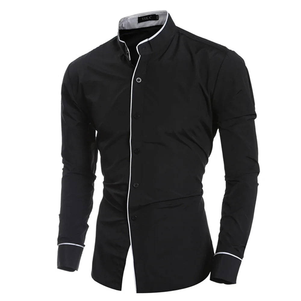 Men's Luxury Casual Formal Shirt Long Sleeve Slim Fit Business Dress Shirts Tops