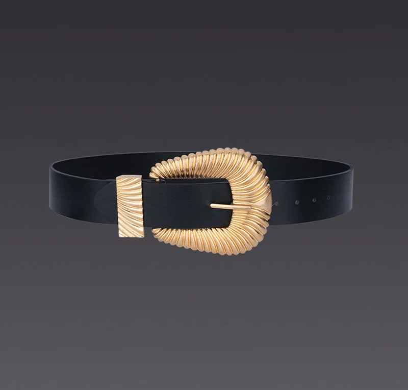 Luxury Women Belts Double G Buckle Genuine Leather Belts for Lady Vintage Jeans Casual Strap