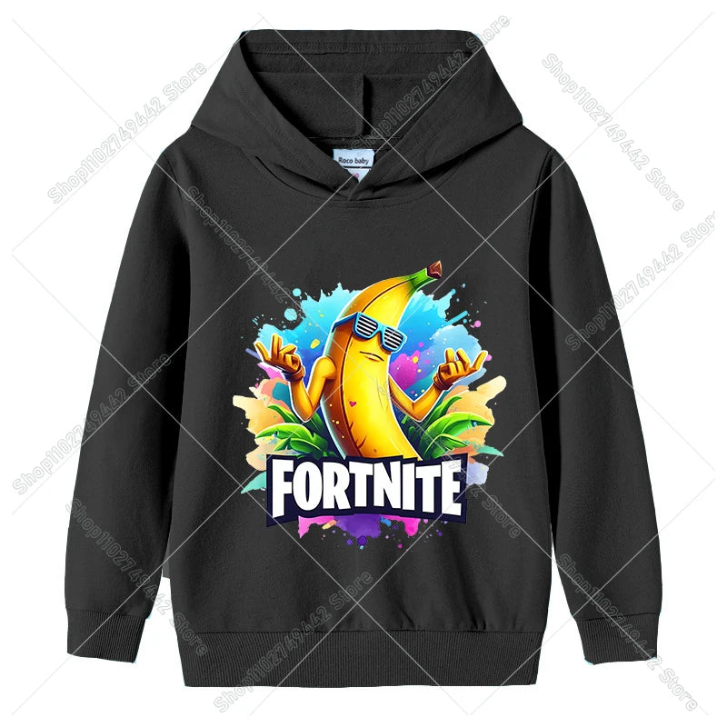 Fortnites Child Hoodies Autumn Hooded Sweatshirt for Boy Girl Thin Tracksuit Long Sleeve Pullover Tops Sportswear Kids Clothes