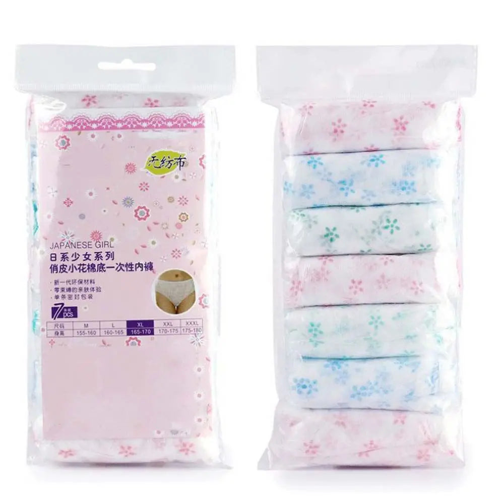Travel Supplies Childbirth Women's  Disposable Panties Maternity Intimates Postpartum Underpants 7pcs Maternity Underwear
