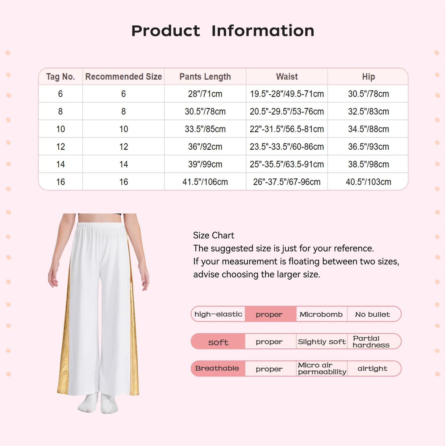 Girls Liturgical Dance Wide-Leg Pants Celebration of Spirit Palazzo Pants Worship Praise Dance Costume for Dancing Performance