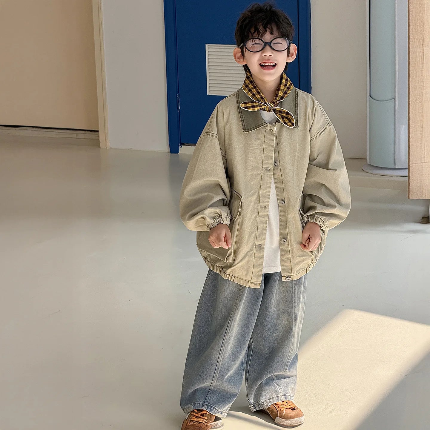 Children Clothing Boys Fashionable Casual and Versatile Coat 2026 Spring New Boys Handsome Korean Style Retro Loose Jacket