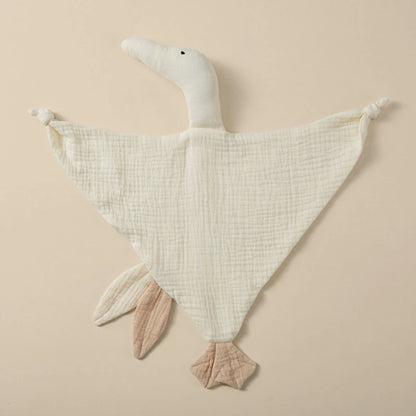 Stuffed Goose Baby Towel Cotton Baby Sleeping Cuddling Security Blanket Newborn Soothe Appease Towel Kids Face Towel Washcloth