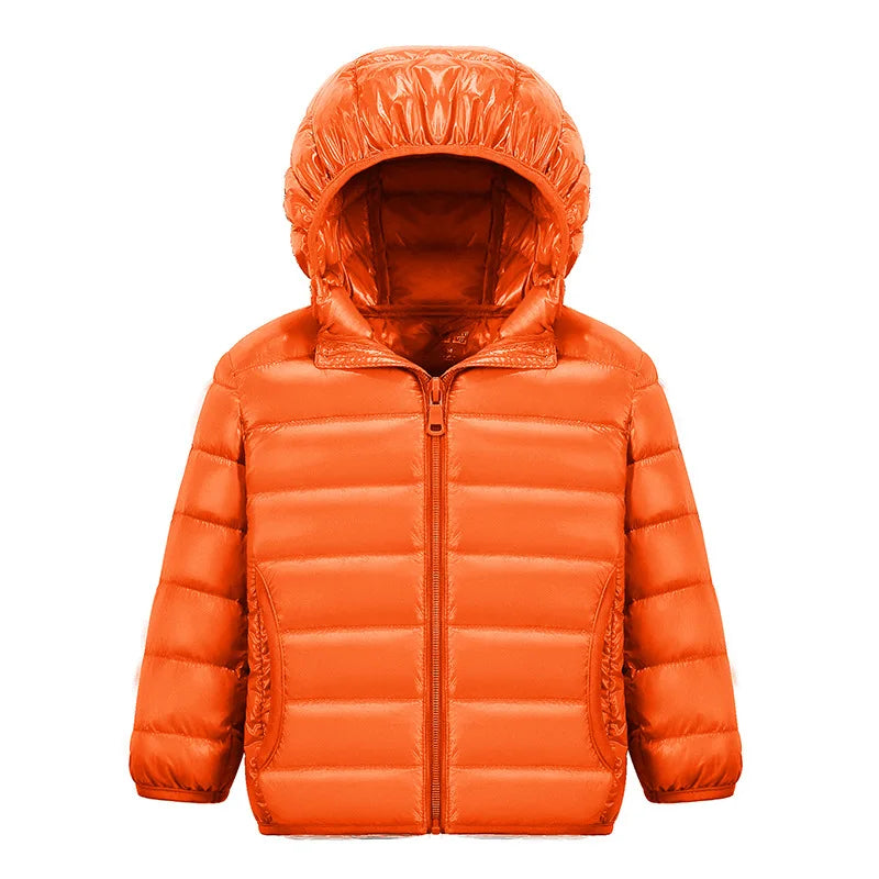 Girls Down Jacket Fashion Children Winter Coat Kids Ultra Light Winter Jackets for Girls Portable Hooded Down Coats for Teenage