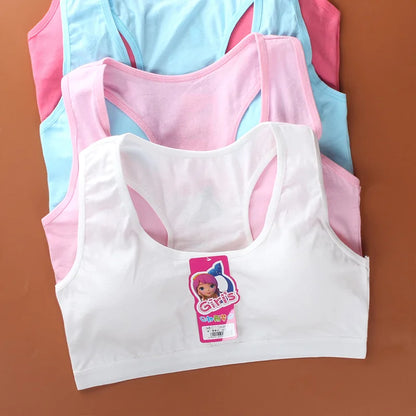 Teen Girls Underwear Teenage Adolescente Cotton Bra Summer Thin Puberty Tank Tops Cheap Stuff Dropshipping KF015