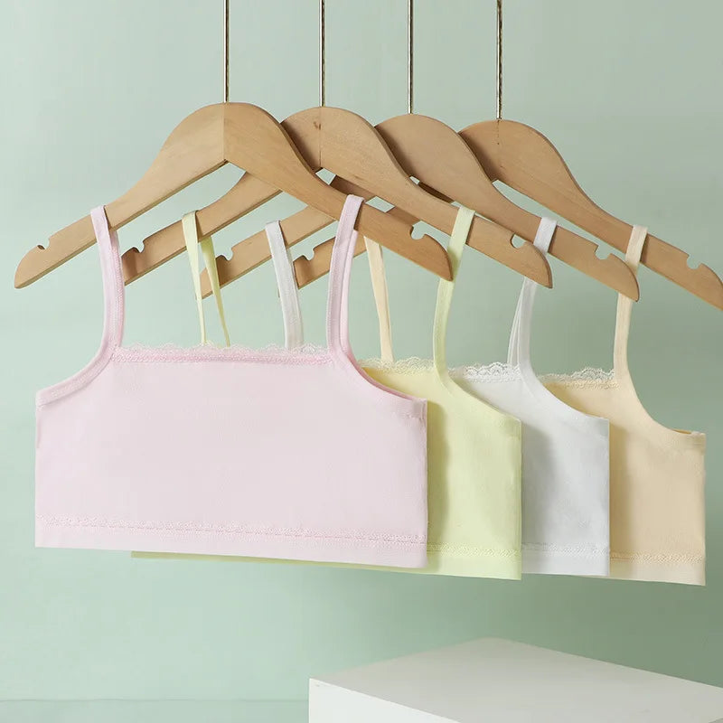 Undershirt Bra Girls Cotton Kids Clothes Gopia Tight for Girls Underwear White Top Girl Summer Tops for Children Crop Vest Dress